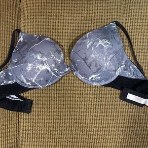 Victorias Secret gray marbled wear everywhere push up bra